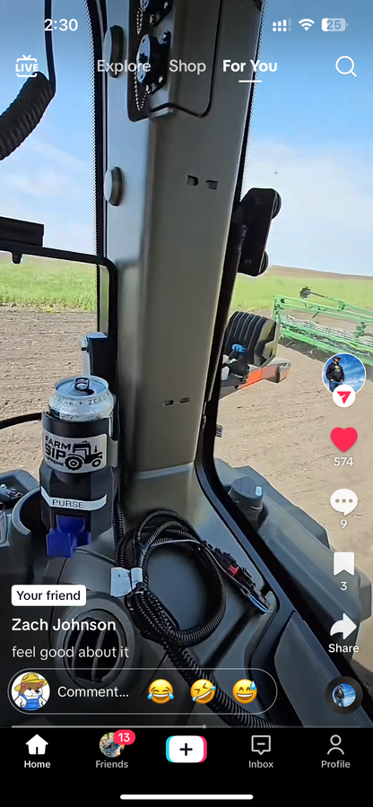 SnapSip Tall Boy Combo, Millennial Farmer Special for John Deere, 3D-printed by Farm Sip Supreme