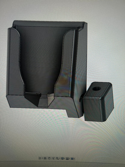 Monitor Bar Phone Mount for tractors, 3D-printed by Farm Sip Supreme, in the cab