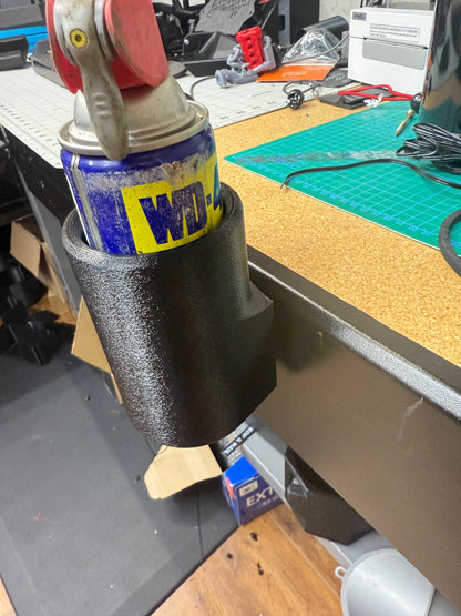 Spray Can and Pry Bar Holder, Magnetic for service trucks, 3D-printed by Farm Sip Supreme