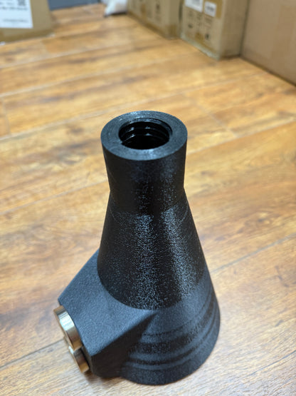 Funnel Holder with Drip Catch for service trucks, 3D-printed by Farm Sip Supreme, installed
