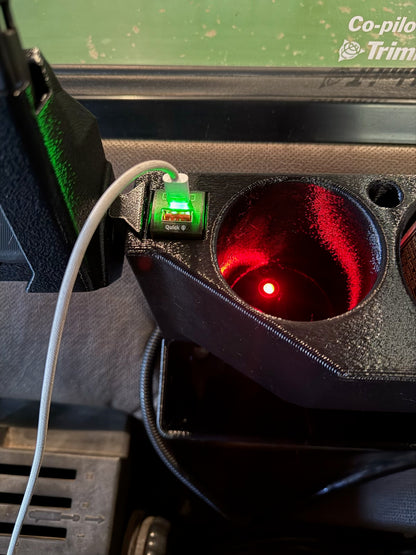 50/55 Series Utility Tractor Ash Tray Replacement Cup Holder, 3D-printed by Farm Sip Supreme, in the cab