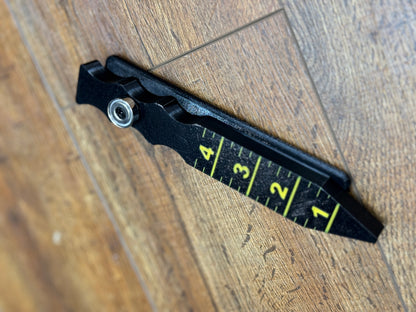 Seed Depth Tool, Color Lettering for planters, 3D-printed by Farm Sip Supreme, installed