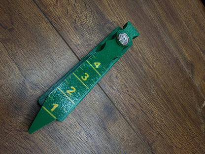 Seed Depth Tool, Color Lettering for planters, 3D-printed by Farm Sip Supreme, back view