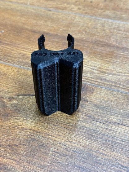 Sprayer Nozzle Tool Holder for service trucks, 3D-printed by Farm Sip Supreme, in the cab