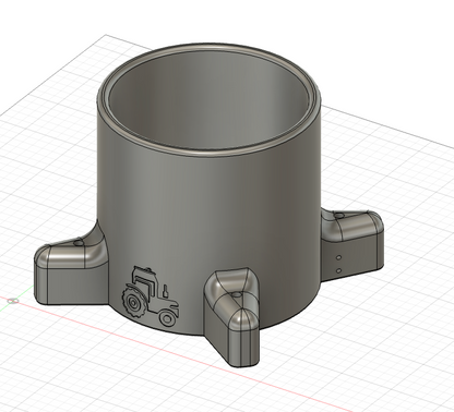 Gallon Jug Floor Holder for service trucks, 3D-printed by Farm Sip Supreme