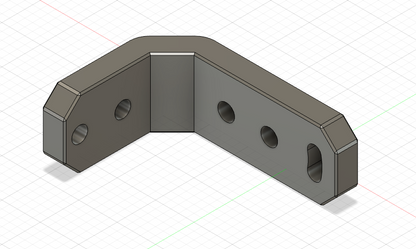 Generic L Bracket, 3D-printed by Farm Sip Supreme, side view