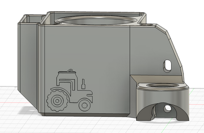 John Deere 3/5 Series ROPS Mounted Bin/Yeti Holder, 3D-printed by Farm Sip Supreme