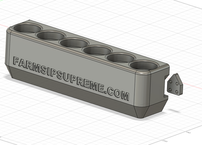 Magnetic 6 Pack Screwdriver Holder for service trucks, 3D-printed by Farm Sip Supreme, detail
