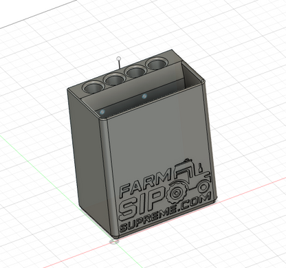 Marker Magnet Mount for service trucks, 3D-printed by Farm Sip Supreme, side view