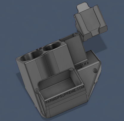 John Deere 55/60 Series Ashtray Replacement New Edition, 3D-printed by Farm Sip Supreme, installed