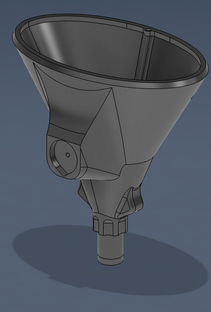 Magnetic Funnel for Spray Bottles for service trucks, 3D-printed by Farm Sip Supreme, installed